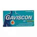 Gaviscon Pepermunt Kauwtabletten 250 mg 48 Stuks - Maagzuur Verlichting