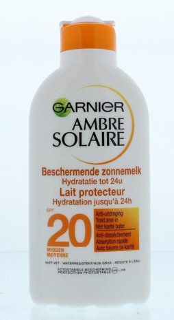 Garnier Ambre Solaire Zonnemelk Spf20 200ml