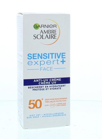 Garnier Ambre Solaire Sensitive Face Cream Spf50 50ml