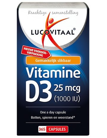 Lucovitaal Vitamine D3 25 Mcg 365ca