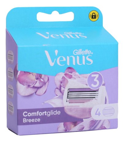 Gillette Venus ComfortGlide Breeze Scheermesjes voor Vrouwen, 4 Stuks