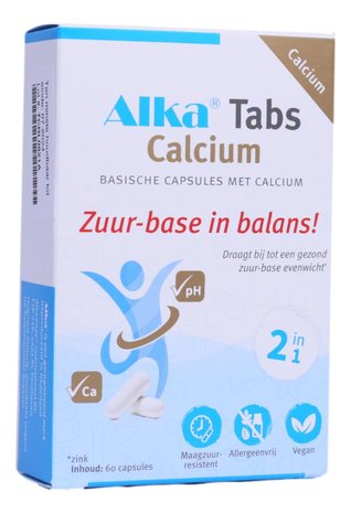 Alka Tabs Calcium - Basische Capsules met Calcium voor Zuur-Base Balans, 60 Capsules