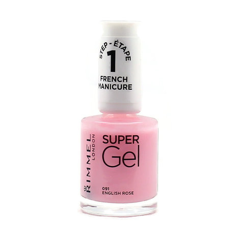 Rimmel London Super Gel French Manicure In English Rose 12ml - Salon-kwaliteit Nagellak Zonder Uv-lamp