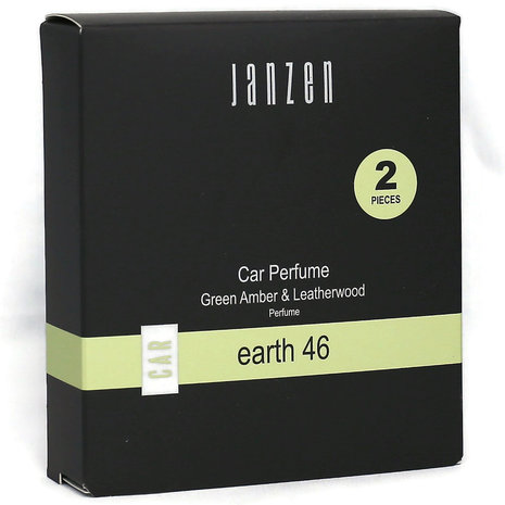 JANZEN Earth 46 Car Perfume - Green Amber &amp; Leatherwood, 2-Pack
