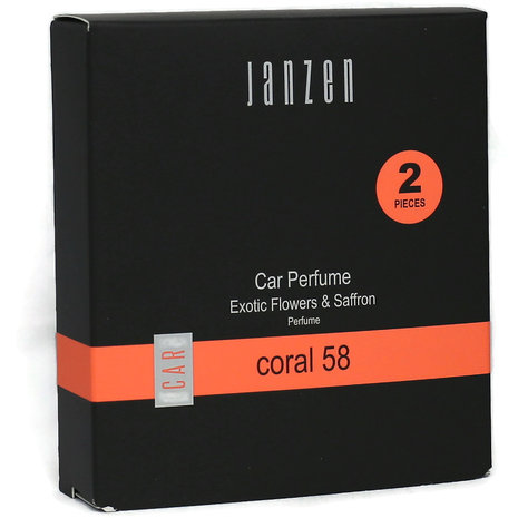 JANZEN Coral 58 Exotic Flowers &amp; Saffron Car Perfume - 2 Pack