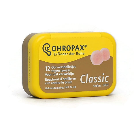 Ohropax Classic Oordopjes Voor Geluidsdemping - 12 Stuks