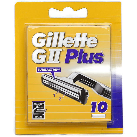 Gillette GII Plus Scheermesjes, 10-Pack