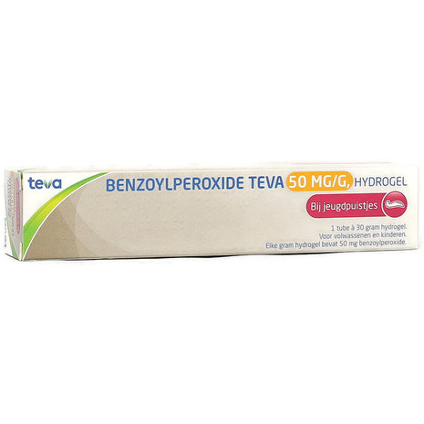 Teva Benzoylperoxide 5% Hydrogel voor Acnebehandeling - 30g
