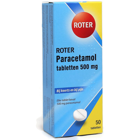 Roter Paracetamol Tabletten 500 mg - 50 Stuks