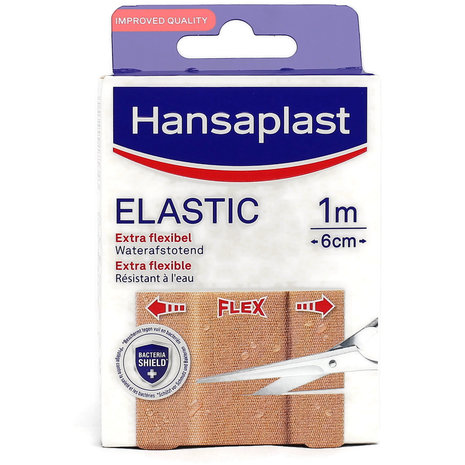 Hansaplast Elastic Waterbestendige Pleisters 1m X 6cm - Flexibel En Sterke Kleefkracht