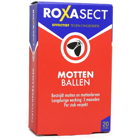 Roxasect Mottenballen voor Bescherming tegen Motten en Mottenlarven - 20 Stuks