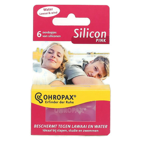 Ohropax Siliconen Oordopjes - Waterdichte Gehoorbescherming - 6 stuks
