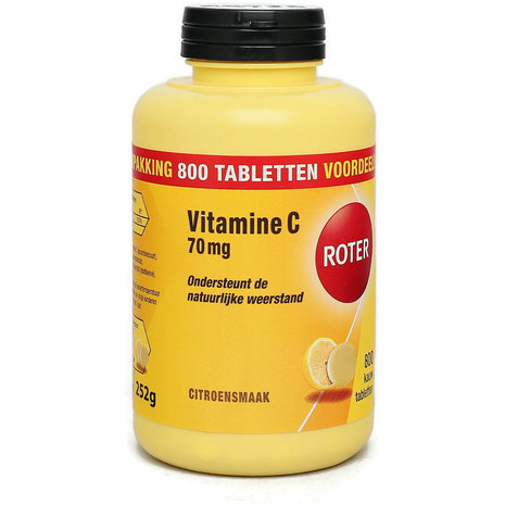 Roter Vitamine C 70 mg Kauwtabletten, Citroensmaak, 800 Stuks