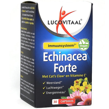 Lucovitaal Echinacea Forte met Cat&#039;s Claw en Vitamine C Capsules - 30 stuks