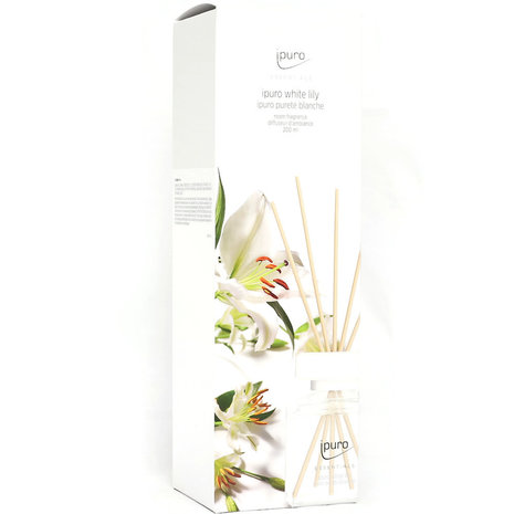 Ipuro Luxe Geurdiffuser White Lily - 200 ml voor een Energieke en Frisse Kamer