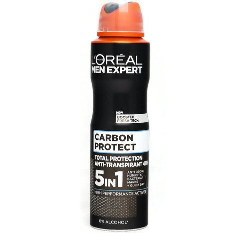 L&#039;Or&eacute;al Men Expert Carbon Protect Deodorant Spray 150ml - Langdurige Frisheid