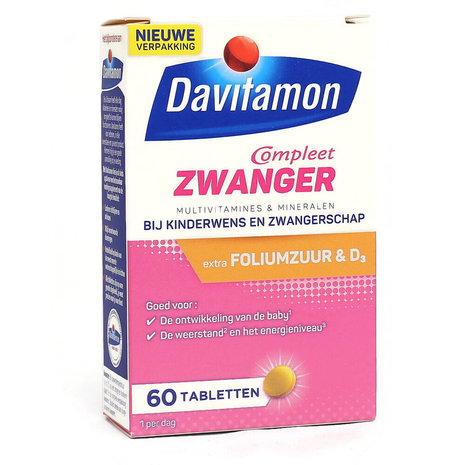 Davitamon Compleet Zwanger Multivitaminen &amp; Mineralen - 60 Tabletten