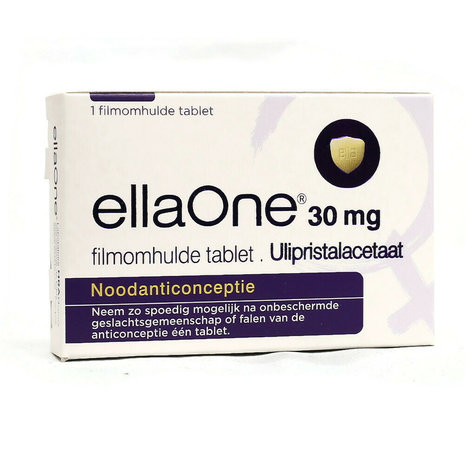 EllaOne 30mg Noodanticonceptie Tablet, Snelle Actie na Onbeschermde Seks, 1 Tablet