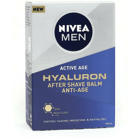 Nivea Men Active Age Hyaluron Aftershave Balsem 100ml - Verzachtend en Anti-Aging