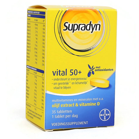 Supradyn Vital 50+ Multivitaminen en Mineralen voor Senioren, 35 Tabletten