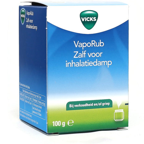Vicks VapoRub Zalf voor Inhalatiedamp 100g - Verlichting bij Verkoudheid en Griep