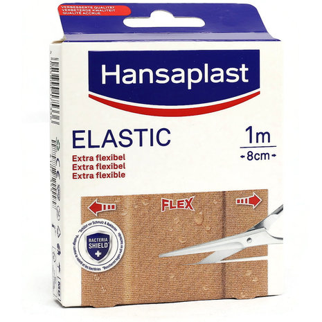 Hansaplast Elastic Flexibele Pleister 1m x 8cm, Verbeterde Kwaliteit