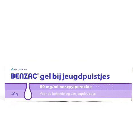 Benzac Gel voor de Behandeling van Jeugdpuistjes 50 mg/ml Benzoylperoxide - 40g