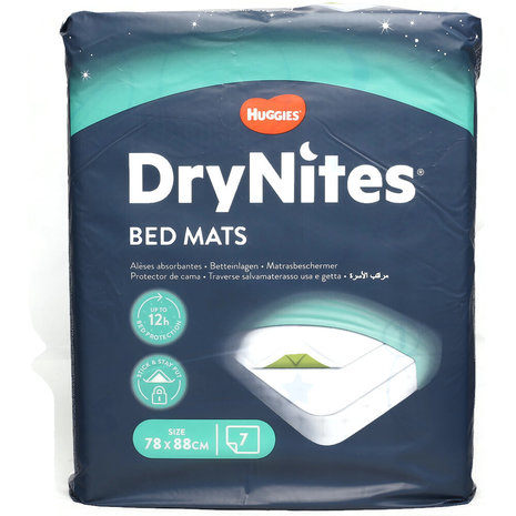 Huggies DryNites Bed Mats - Absorberende Matrasbeschermers - 7 Stuks