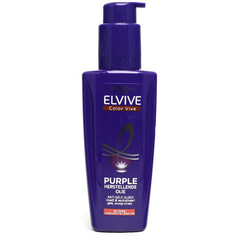 L&#039;Or&eacute;al Elvive Color Vive Purple Herstellende Olie Serum voor Blond en Grijs Haar - 100 ml