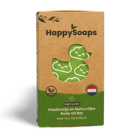 Happysoaps Baby &amp; Kids Body Oil Bar Aloe You Very Much 60g