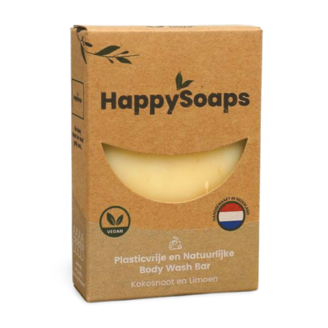 Happysoaps Kokosnoot &amp; Limoen Body Bar 100g - Plasticvrije en Natuurlijke Body Wash