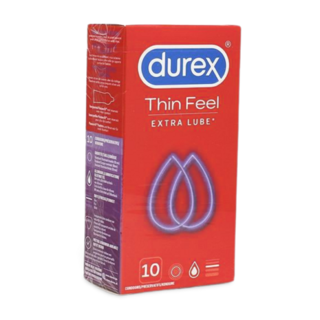 Durex Thin Feel Extra Lube Condooms - 10 Stuks