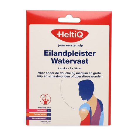 Heltiq Eilandpleister Watervast 9 X 10 Cm 4st