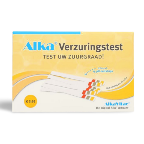 Alka Verzuringstest met 15 pH-Teststrips voor Urine Zuurgraadmeting