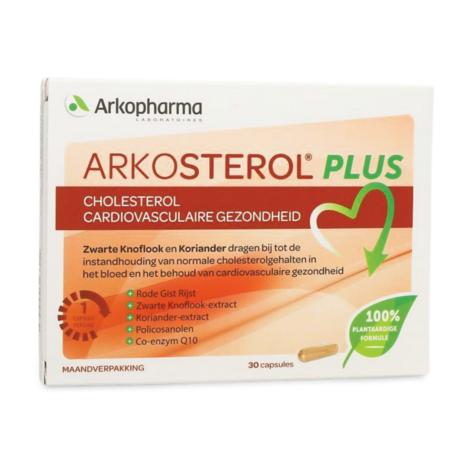 Arkosterol Plus Supplement voor Cholesterol en Cardiovasculaire Ondersteuning - 30 Capsules
