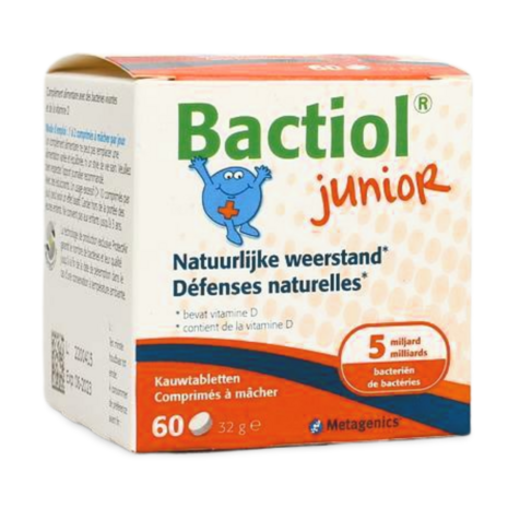 Metagenics Bactiol Junior Kauwtabletten - 60 Stuks - Pre- en Probiotica Supplement