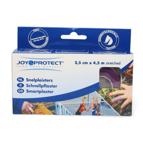 Joy2protect Snelpleisters Lila 2.5cm X 4.5m 2rol