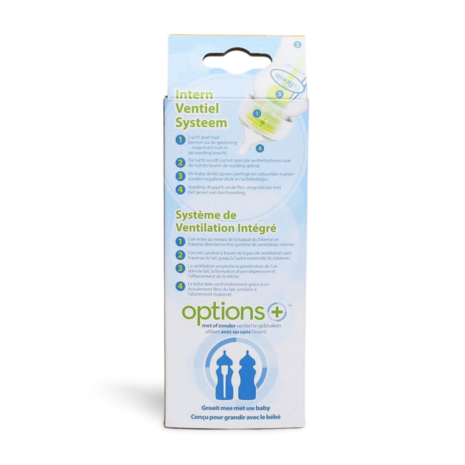 Dr Brown&#039;s Options+ Anti-Colic Wide-Neck Baby Bottle 150ml