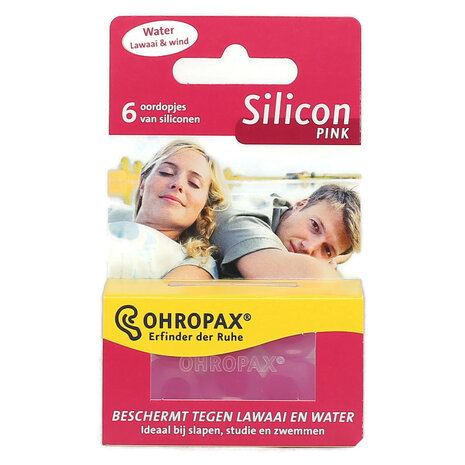 Ohropax Siliconen Oordopjes - Waterdichte Gehoorbescherming - 6 stuks
