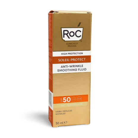 Roc Soleil Protect Anti-aging Zonneflu&iuml;de Spf50+ Voor Hoge Bescherming En Rimpelvermindering, 50ml