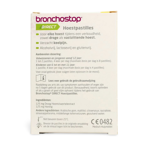 Bronchostop Direct Pastilles Honing 20st