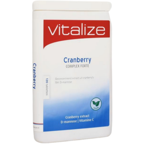 Vitalize Cranberry Complex Forte 120 Tabletten - Combinatie Van Cranberry, Vitamine C En D-mannose - Met Cranberry Extract