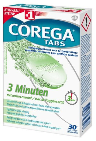 Corega Tabletten 3 Minuten 30st