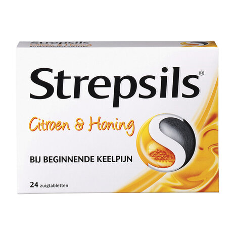Strepsils Zuigtabletten Citroen &amp; Honing voor Beginnende Keelpijn - 24 Tabletten