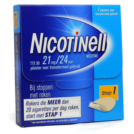 Nicotinell TTS30 21 mg 24-uurs Nicotinepleisters - 7 Stuks