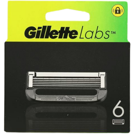 Gillette Navulmesjes Voor Gillettelabs - Exfoliating Bar En Heated Razor - 6 Scheermesjes