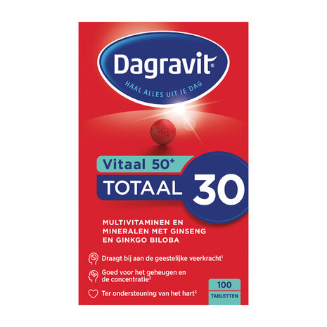 Dagravit Totaal 30 Vitaal 50+ 100tb