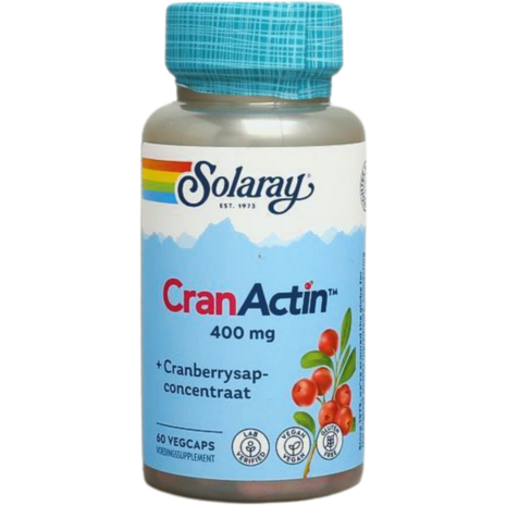 Solaray CranActin Cranberrysap Concentraat Vegcaps 400 mg