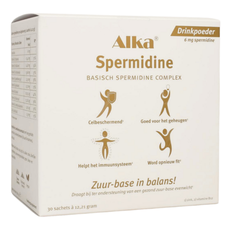 Alka Spermidine Drinkpoeder - Basisch Spermidine Complex met B-Vitamines en Zink - 30 Sachets