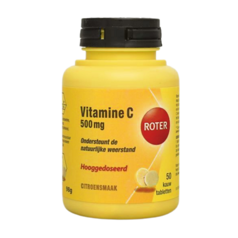 Roter Vitamine C 500 mg Kauwtabletten met Citroensmaak - 50 Tabletten